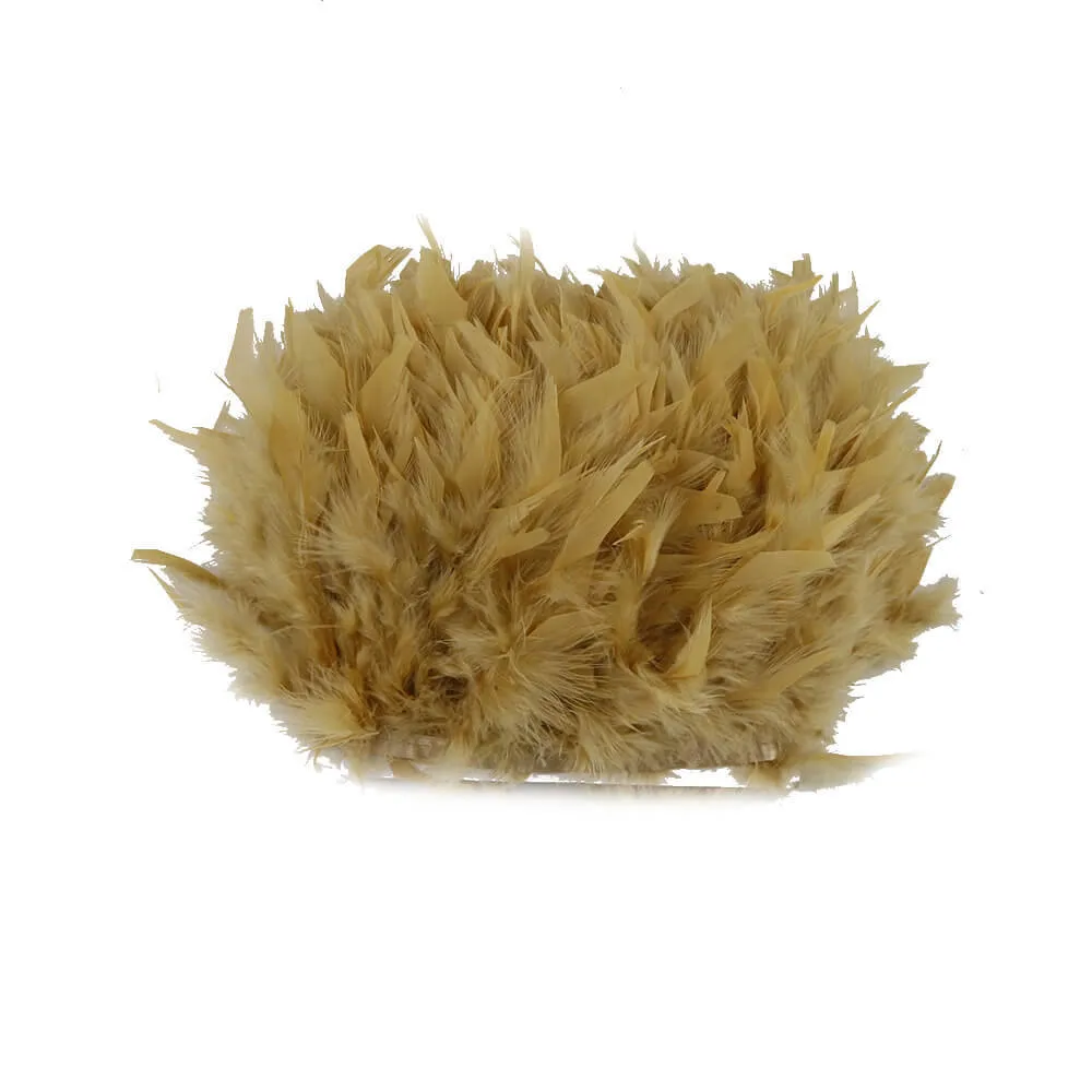 1M Dyed Leather Pink Turkey Feather Fringe Trim 6-8inches Chandelle Marabou Feather Trimming Skirt Dress Decoration SD62 (7)