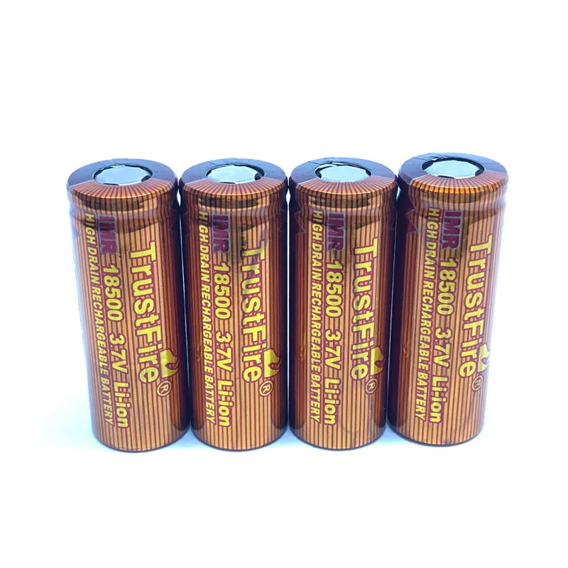 

TrustFire IMR 18500 3.7V 1100mAh Rechargeable Battery High Magnification Li-ion Lithium Batteries for LED Flashlight Headlamp