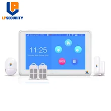 LPSECURITY K7 Беспроводной 2,4G WI-FI/GSM " Цвет Дисплей Сенсорная панель домашней охранной сигнализации Поддержка IOS/Android APP автоматического набора