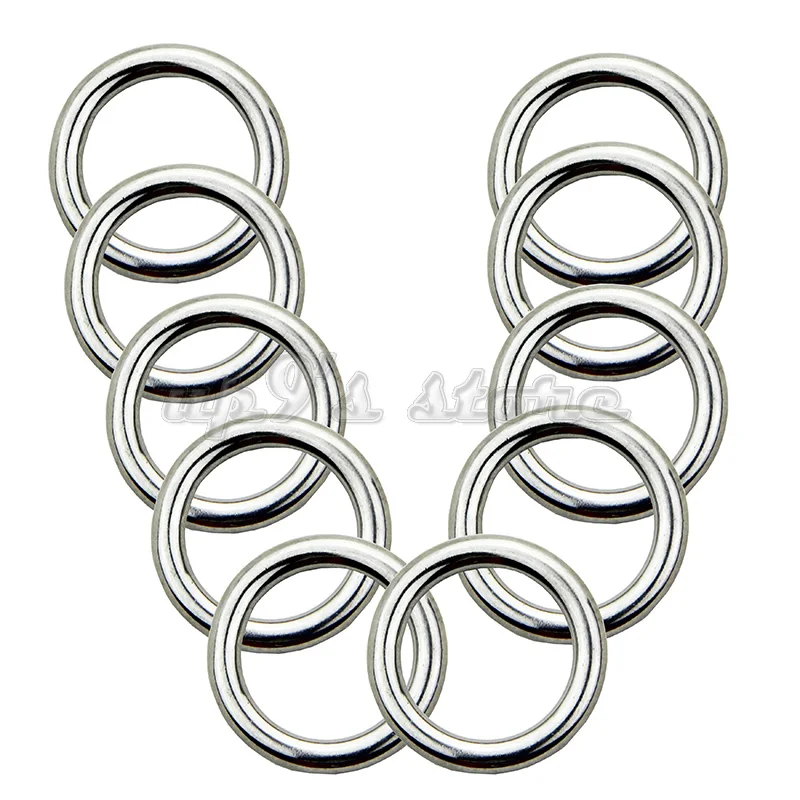 

10PCS 4x20MM Forged AISI 316 Stainless Steel Welded Round Ring Boat Hardware Rigging Hardware