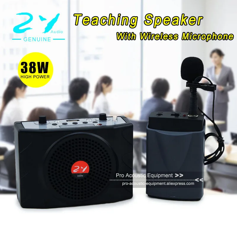 38W High Power Loudspeaker Wireless Lavalier Microphone