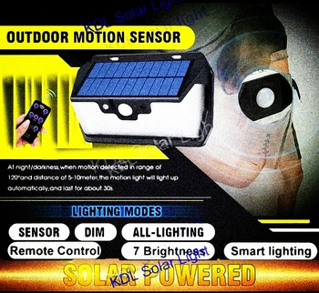 

55 LED 900lm Solar Light remote control radar smart 3 side lighting 36LED Remote Control To A IP camp street wall lamp yard ca
