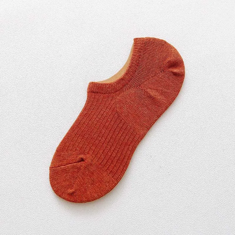 Минималистичные короткие носки в Вертикальную Полоску для отдыха; удобные дышащие женские хлопковые нескользящие короткие носки с закрытым носком; чулочно-носочные изделия - Цвет: 2