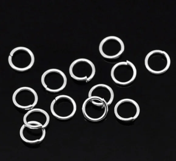 1000 x Round Silver Plated Soldered Closed 4mm Jump Rings Connector Jewelry Findings 1000 x Round Silver Plated Soldered Closed 4mm Jump Rings Connector Jewelry Findings