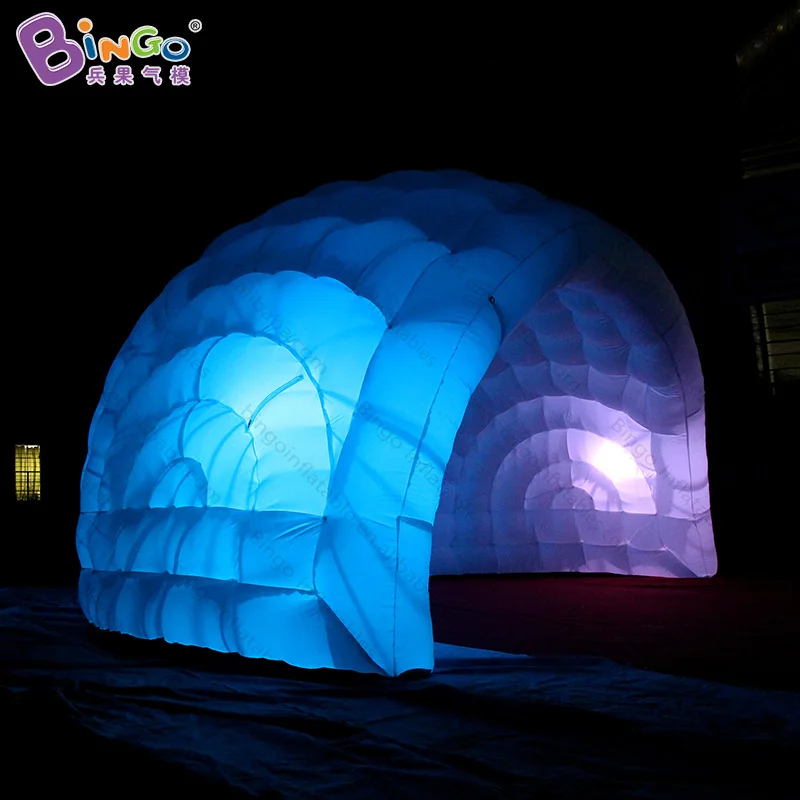  Hot sale 5.5X3.5 Meters inflatable party dome tent 16 colors change LED lighting inflatable igloo m
