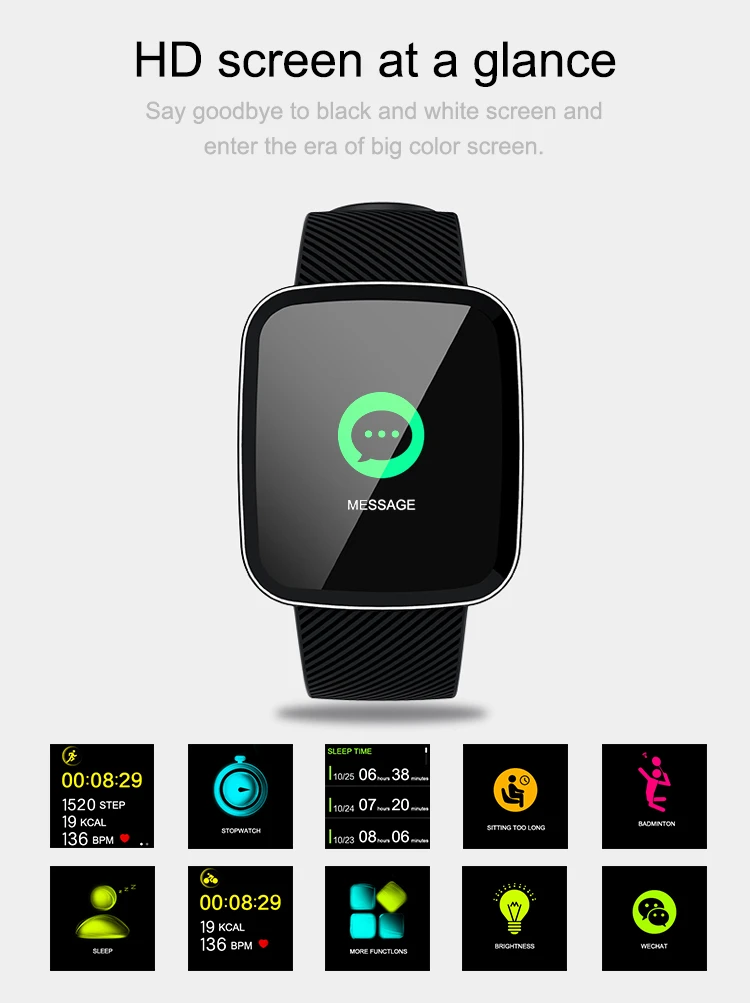 Ультра-тонкие умные часы, монитор сердечного ритма, фитнес-браслет, шагомер, трекер активности, спортивные часы для мужчин, для iPhone 7 X PK fitbits часы смарт мужские