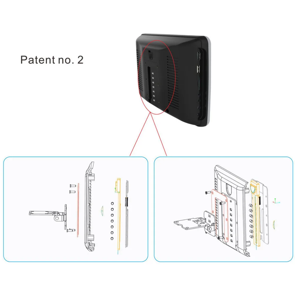 10.1 Inch TFT LCD Wide Digital Touch Screen Car Headrest DVD Player Multimedia Player Monitor with HDMI USB SD Port-in Car Monitors from Automobiles ...