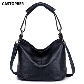 

OL Bag Tote Large Capacity Shoulder Handbags Cow Genuine Leather Bags for Women Designer Fashion Designer Ladies Crossbody Bag