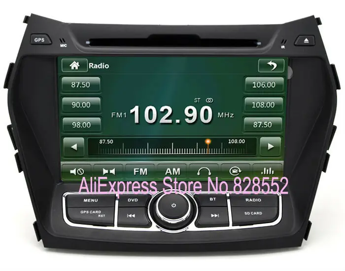 Sale Free Shipping Good Quality Big Screen 8 Inch Car DVD Player For Hyundai IX45 With Radio GPS Navigation BT TV Free Maps 1