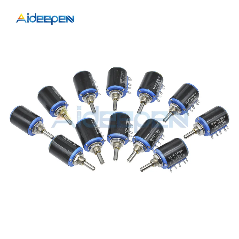 

WXD3-12-1W WXD3 12 1W Potentiometer Adjustable Precision 5% 47KΩ 33KΩ 22KΩ 10KΩ 4.7KΩ 3.3KΩ 1KΩ 470Ω 220Ω 100Ω