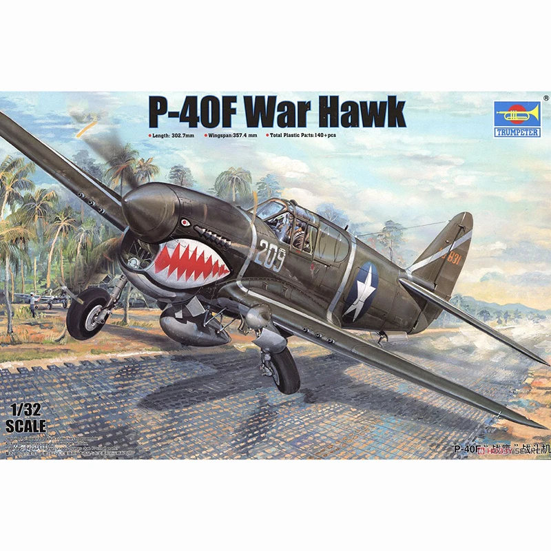 1/32 trumpeter 03227 P-40F War Hawk модель хобби