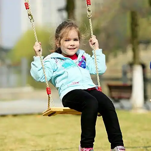 kids swing wooden