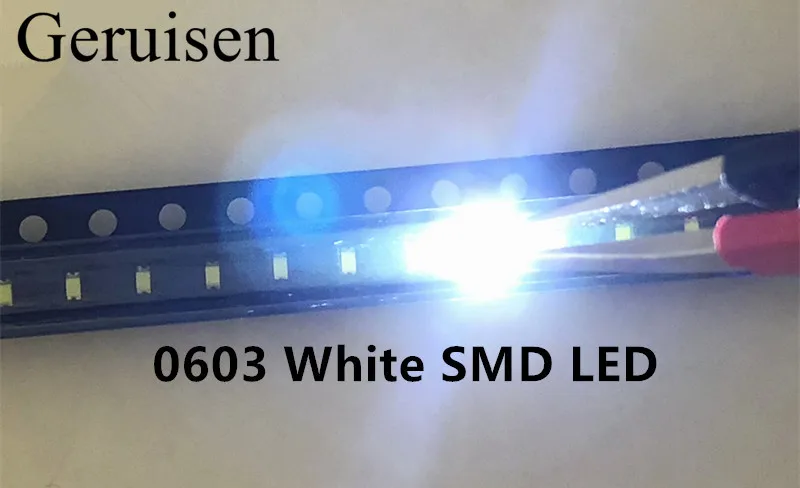 Маленькие белые шарики лампы 0603 SMD LED светоизлучающие диоды Бесплатная доставка 1