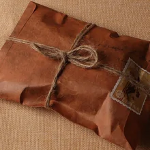 50 unids/lote de sobres de papel Vintage de estilo antiguo de 16x11 cm, embalaje Kraft marrón para tarjetas de invitación de postales Retro, carta de regalo pequeña