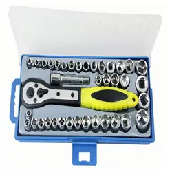 40 Pcsauto набор инструментов для ремонта трещотки набор гаечных ключей Набор инструментов