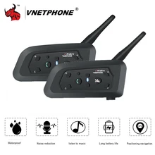 VNETPHONE 2 шт. мотоцикл система внутренней связи для шлема гарнитура шлем динамик домофон Bluetooth гарнитура беспроводной 1200 м Мото Аксессуары