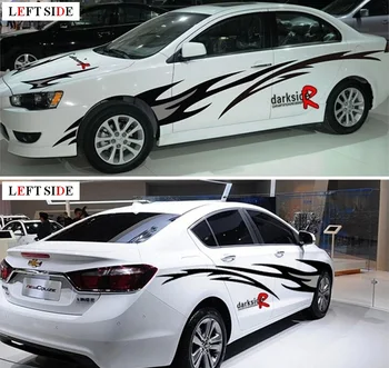 

LEFT SIDE Full Body Car Stickers Personality Car-styling Movement Sticker Waterproof High Quality Waist Line Vinyl