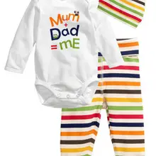 UNIKIDS/Лидер продаж, летний комплект одежды для маленьких мальчиков, костюмы из 3 предметов штаны с капюшоном для новорожденных девочек хлопковые комплекты одежды для малышей BB10844