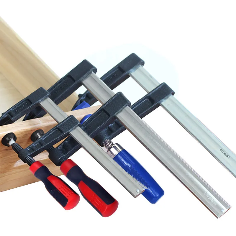 

G1 2PCS New 6/12/18 Inch Quick Ratchet Release Speed Squeeze Wood Working Work Bar Clamp Clip Kit Hand Tool