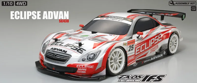Радиоуправляемый автомобиль Tamiya EP 1/10 ECLIPSE ADVAN SC430 TA05 IFS 4WD Racing Car 58394|Детали и