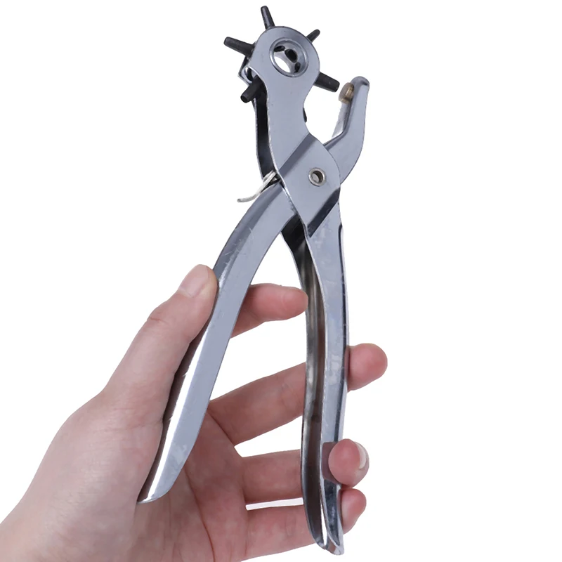

Leather Belt Hole Punch Plier Eyelet Puncher Revolve Sewing Machine Bag Setter Tool Watchband Strap Household leathercraft