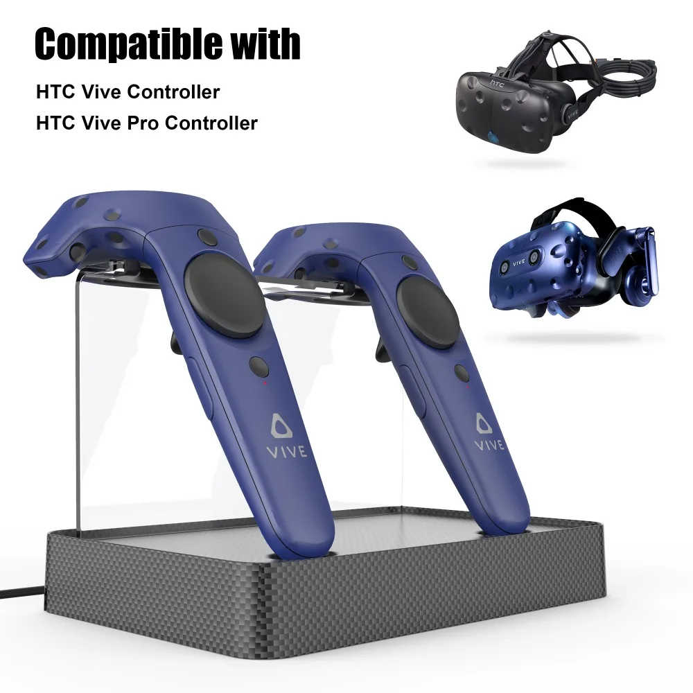 Для htc Vive контроллер Беспроводная двойная зарядная станция для htc Vive Pro VR Ручка беспроводная Магнитная адсорбционная зарядка VR acc