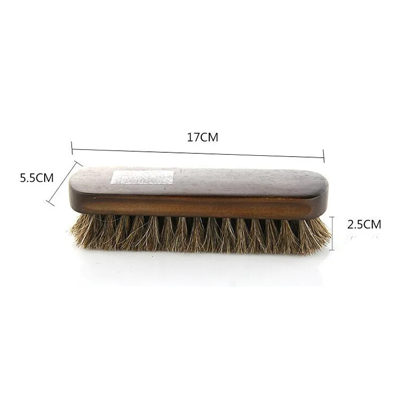 DOOGALKAI 1Pcs Horse hair shoe brush full horse hair, oil polish tool, scrub suede fur, clear leather shoes ash