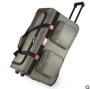 2" 32" Расширенная походная упаковка чехол rolllaway водонепроницаемый багажник для тележки сумка дорожная сумка Оксфорд колеса прокатки - Цвет: 26 inch army green