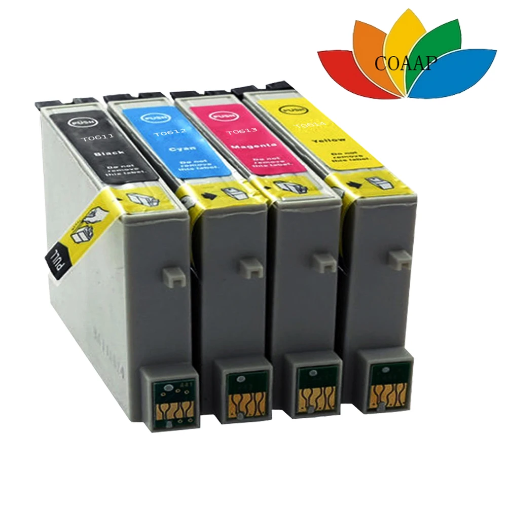 4 шт. совместимый чернильный картридж T0611 T0612 T0613 T0614 для Epson stylus D68 D88 DX3800 DX3850|ink