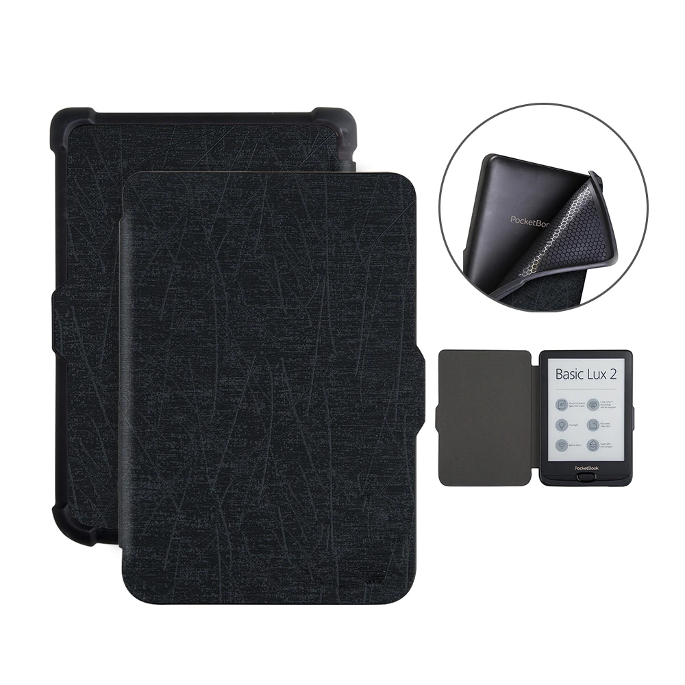 Чехол в стиле книги для Pocketbook 616/627/632 basic Lux 2/touch Lux/touch HD Ereader Ultra Slim Auto Wake/Sleep+ 2 бесплатный подарок