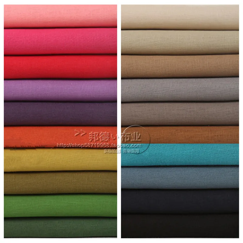 

1 Meter Linen Fabric For Sewing Solid Cotton Material Zakka Patchwork Fabric Tecido Soft Fine Table Cloth Curtain Dress Handmade