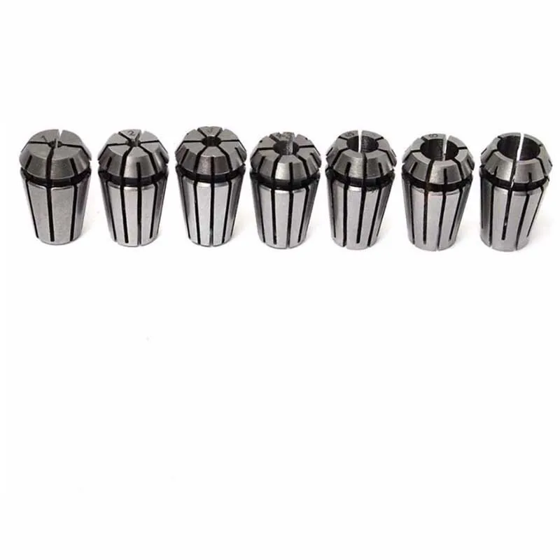 7Pcs ER11 Spring Collet Set For CNC Workholding Engraving & Lathe Tool 1-7mm Machine Accessories Milling Lathe Workholding