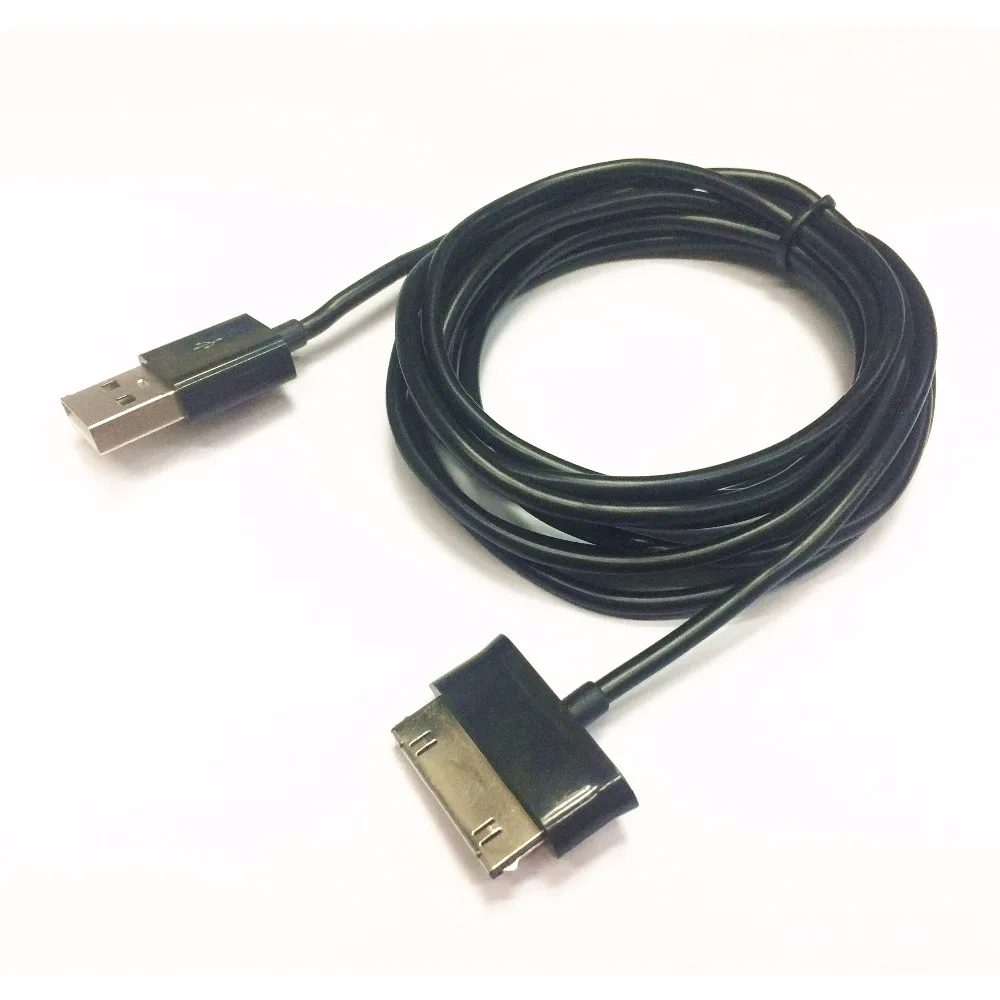 3M 10ft LONG THICK USB cable BLACK 4 Samsung Galaxy Tab 2 7.0 10.1 8.9 7.7 Plus
