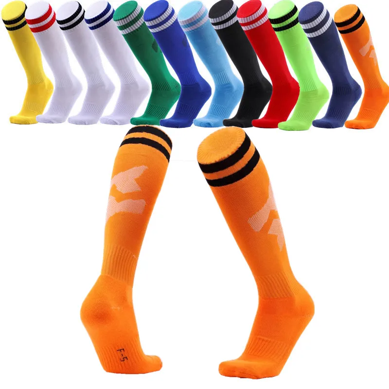 kids Adult Men Women Soccer Socks Thick Breathable Cotton Stretch Knee