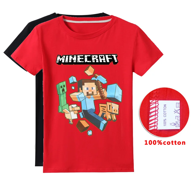 

Minecraft Printing Children Costume T-shirt Clothing Girls Top Summer Kids Clothes christmas shirt baby boy clothes thanksgiving