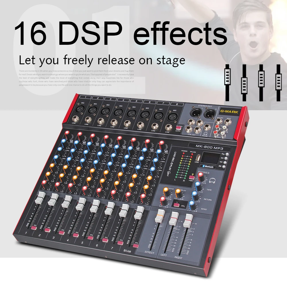G-MARK MK800 Professional mixer audio music studio