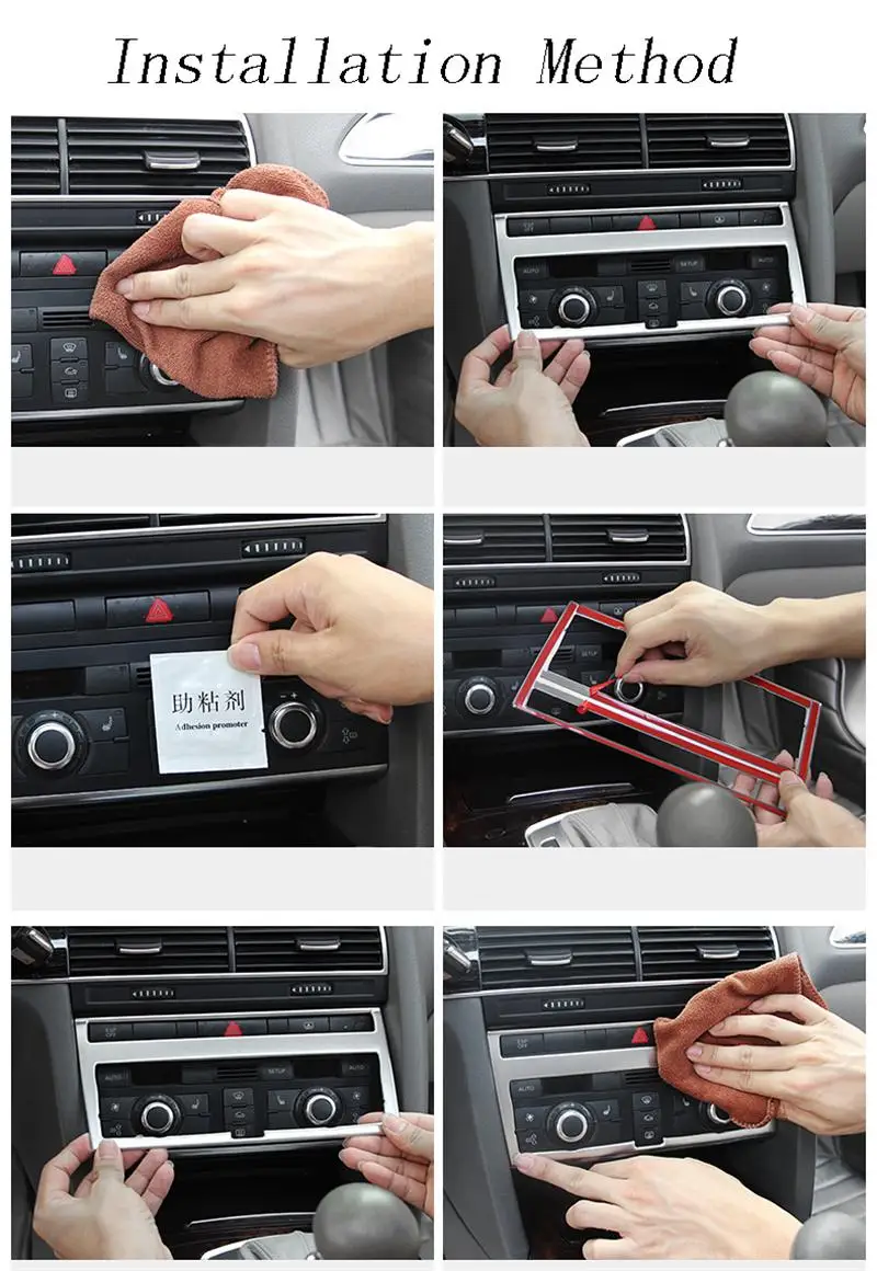 Автомобильный Стайлинг для Audi A6 C5 C6 Центральная панель переключения передач Мультимедийные кнопки для рук Авто Чехлы наклейки отделка Аксессуары