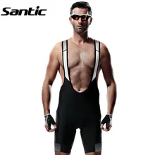 Santic Для Мужчин's шорты из дышащей ткани для велосипедных прогулок сетка велосипед Bib Shorts+ 4D Мягкий спандекс MTB шорты Bretelle