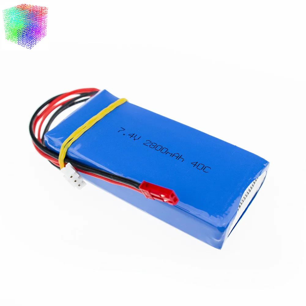 1 шт. Lipo аккумулятор 7 4 В 2800 мАч 2s для WLToys V262 V333 V323 V666 RC вертолет Quadcopter drone|lipo battery