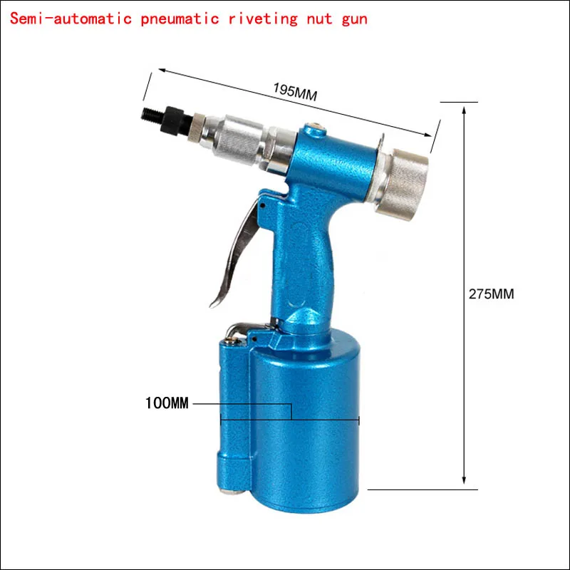M4-M10 Semi-Automatic Pneumatic Riveting Nut Gun Drawing Machine For Stainless Steel High Quality