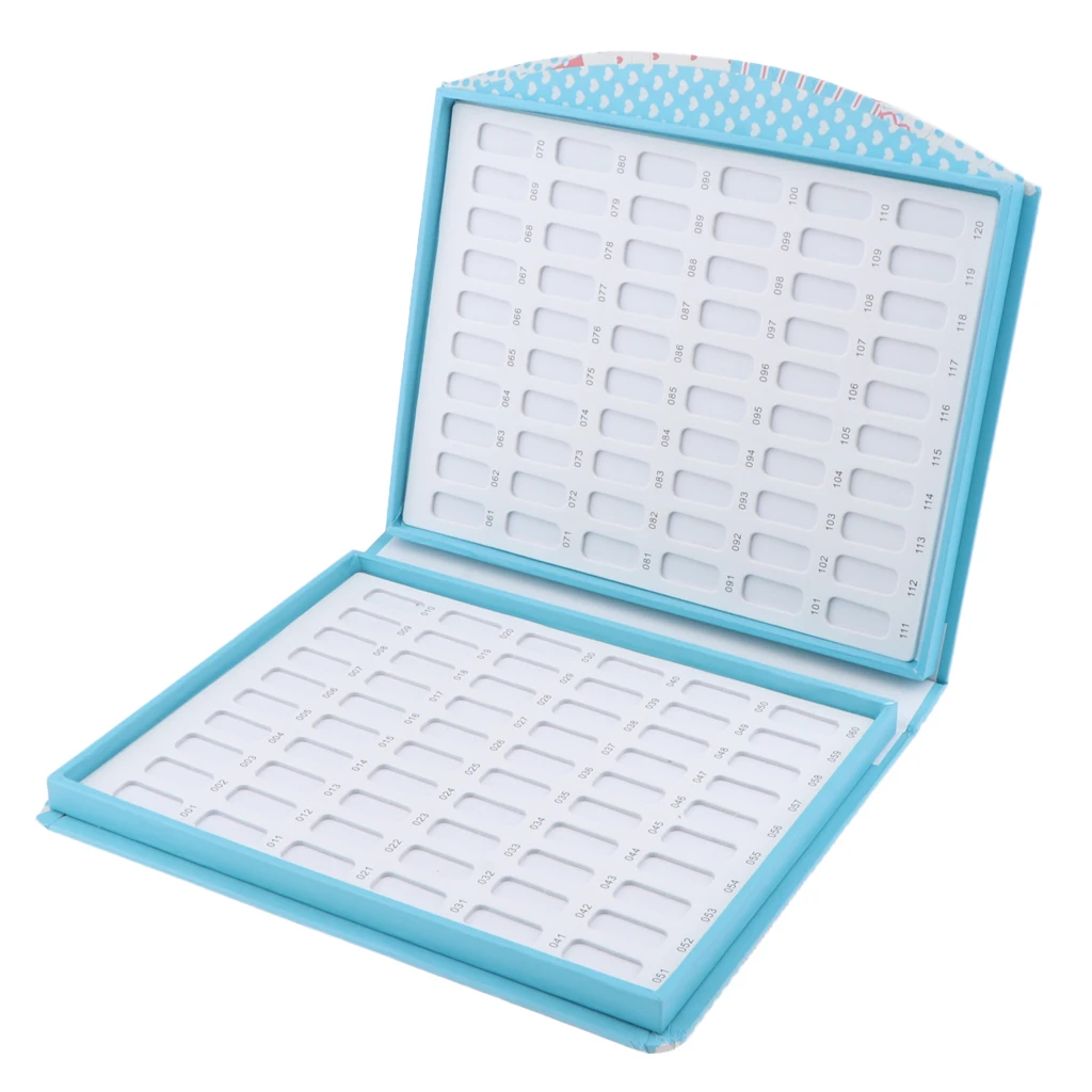 Nail Art Display Stand, 120 Colors Nail Gel Colors Cards Nail Polish Show Book Nail Art Showing Shelf