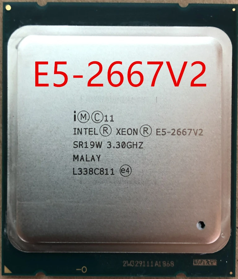 cpu core Intel Xeon E5 2667 v2 3.3Ghz 8Core 16Threads 25MB Cache SR19W 130W Processor E5-2667V2 fastest cpu