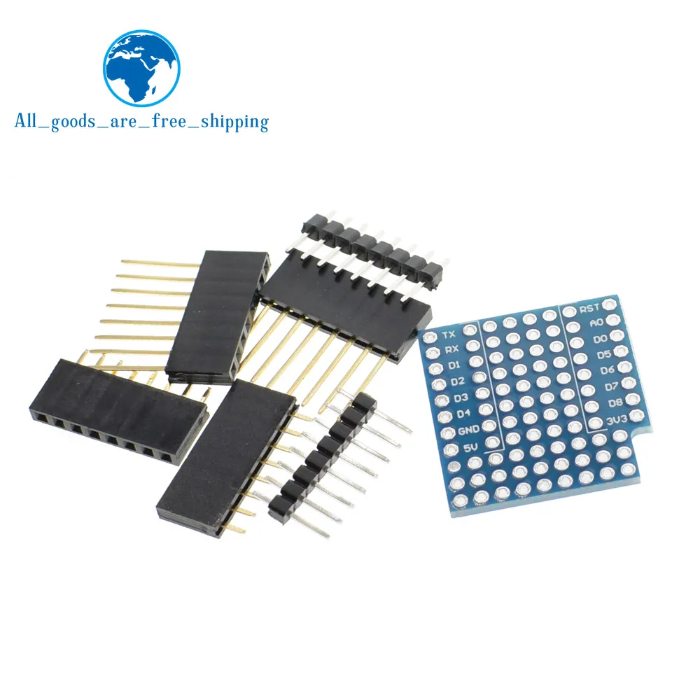 

TZT ProtoBoard Shield for WEMOS D1 mini double sided perf board Compatible