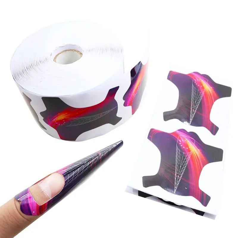 

100/500Pcs Nail Art Tips Extension Forms Guide French DIY Tool Acrylic UV Gel DIY Nail Art Supplies #11
