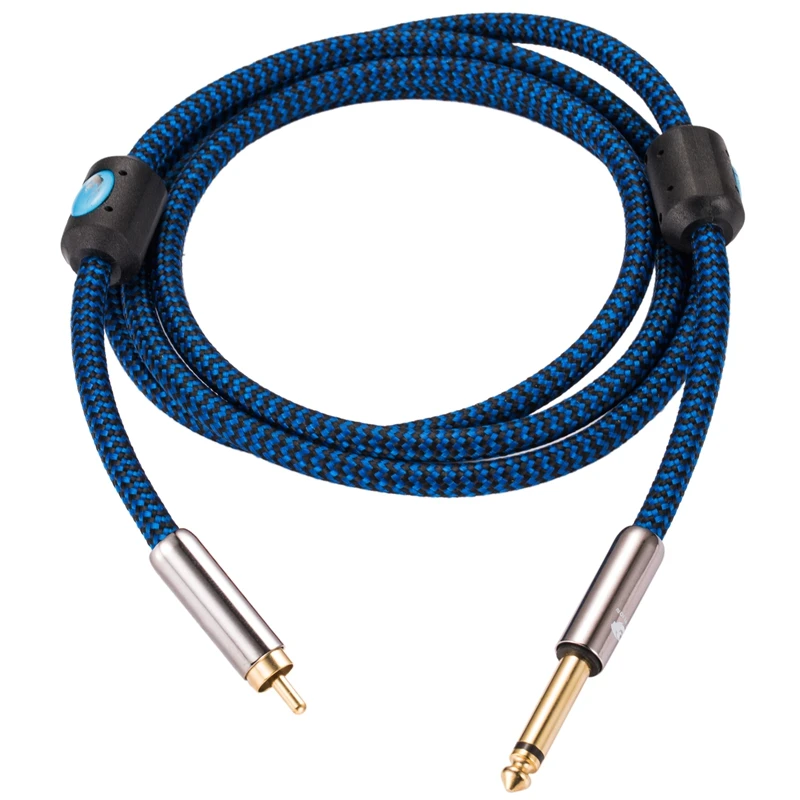 Аудиофильный кабель RCA к моно 1/4 "Jack для усилителя Soundbox гитарный 6 35 мм с