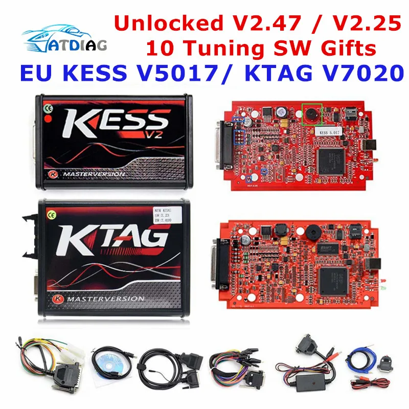 

2019 KESS V2 V2.47 V5.017 EU Red ECM Titanium Winols KTAG V2.25 V7.020 4 LED Online Master Version ECU OBD car/truck Programmer