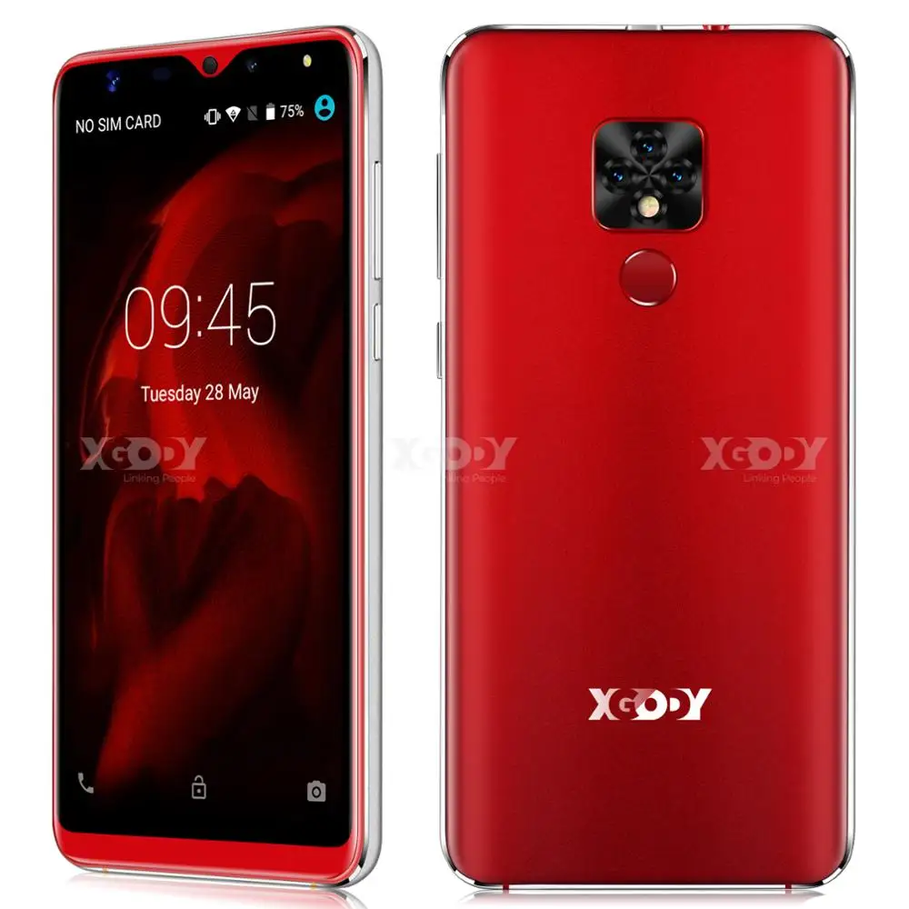 Xgody Mate20 мини смартфон четырехъядерный Android 9,0 2500 мАч мобильный телефон 1 Гб+ 16 Гб 5,5 дюймов 19:9 экран Двойная камера 3G мобильный телефон