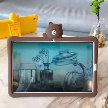 

For Huawei M3/M5 8.0/10.1inch Cartoon Hide Stand Silicone Full Cover Protective Case Honor5 xiaomi4 4P Body Shell Protection