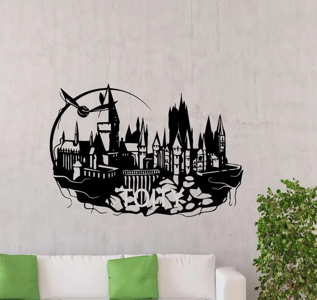 Hogwarts Wall Decal Harry Potter Castle Vinyl Sticker Kids Room Nursery