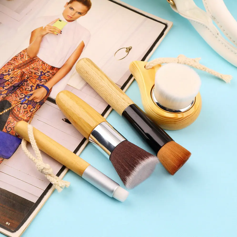 

Cosmetic Foundation Powder Brush with Facial Skin Cleaning Tool Brushes Set Wholesale Beauty Accessories